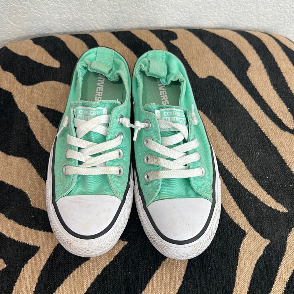 Low Rise Stretch Turquoise Converse